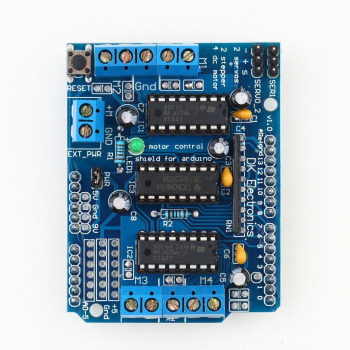 thumbnail image 2 of L293D Motor Drive Shield Expansion Board For Arduino UNO, Duemilanove, Mega2560 - Control DC & Stepper Motors 2 of 9