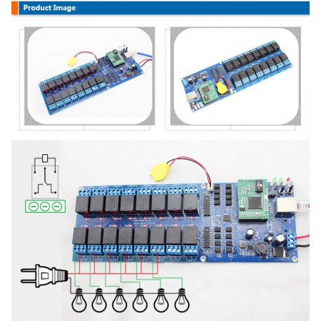 16 Channel Relay,Remote Control Switch by LAN