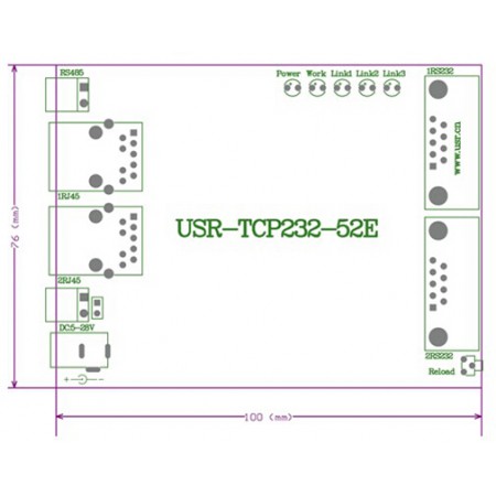 2 x RS232/RS485 to LAN modem