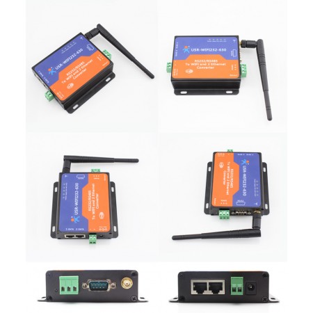 RS232/RS485 to WiFi with 2 Channel LAN RJ45